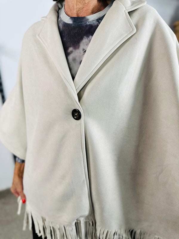 Jericho faux suede jacket in CREAM