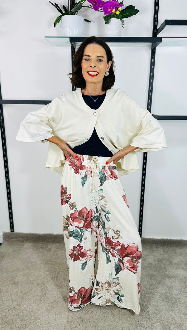 Malo jacket in ecru