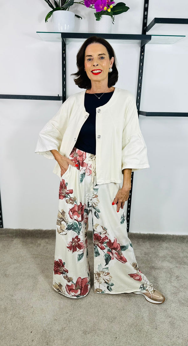 Malo jacket in ecru