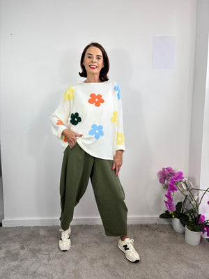 Matrix knitwear in Ecru
