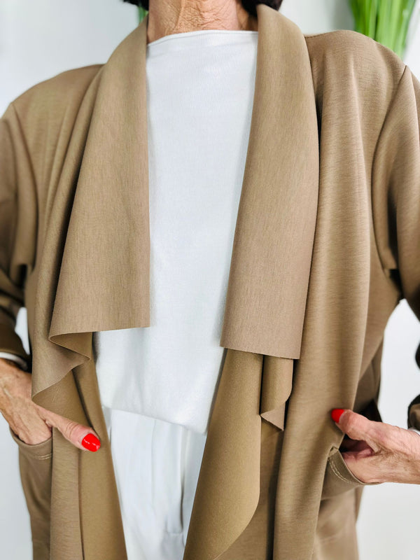 Kenedy waterfall jacket in cappuccino