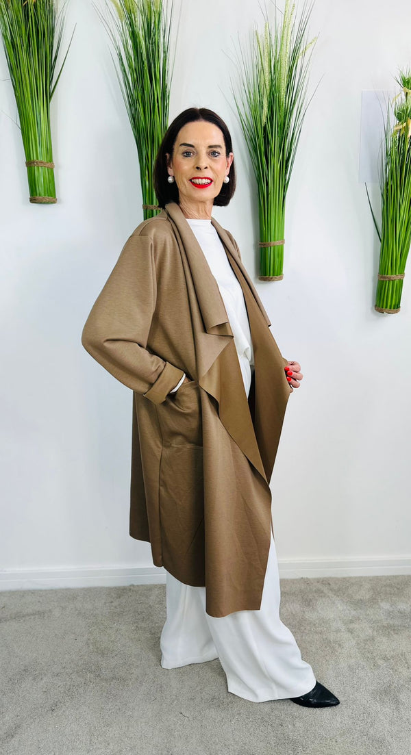 Kenedy waterfall jacket in cappuccino