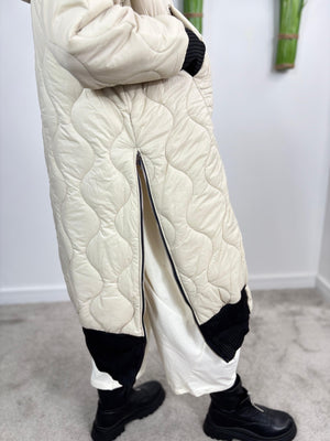 Alexandra long coat in beige