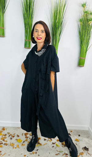 Panel Dress in black