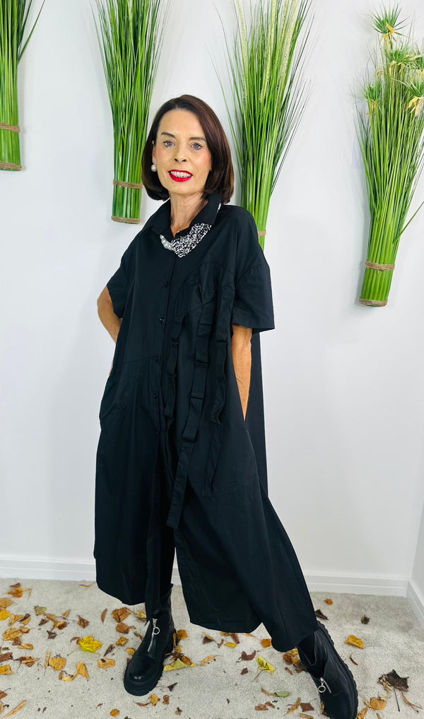 Panel Dress in black