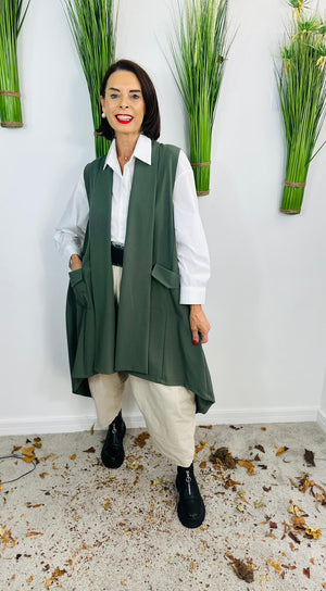 Hazel waterfall jacket in olive green