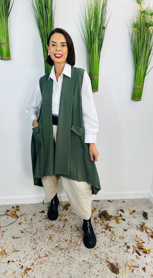 Hazel waterfall jacket in olive green
