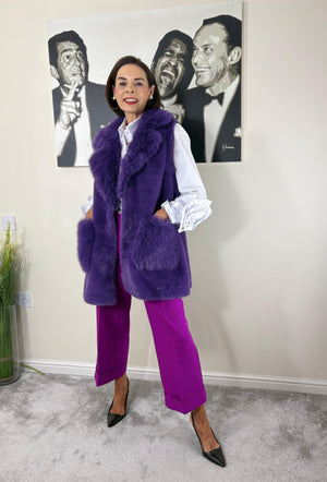 Courty Gilet in Purple -