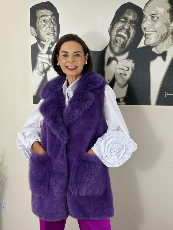 Courty Gilet in Purple -