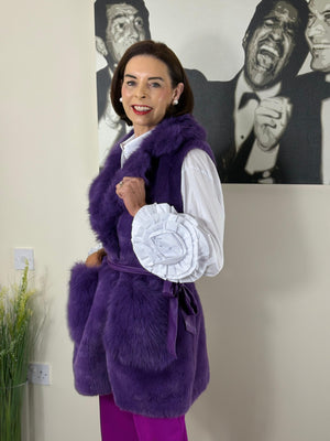 Courty Gilet in Purple -