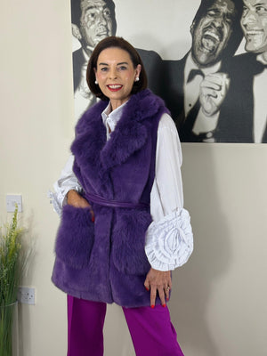 Courty Gilet in Purple -