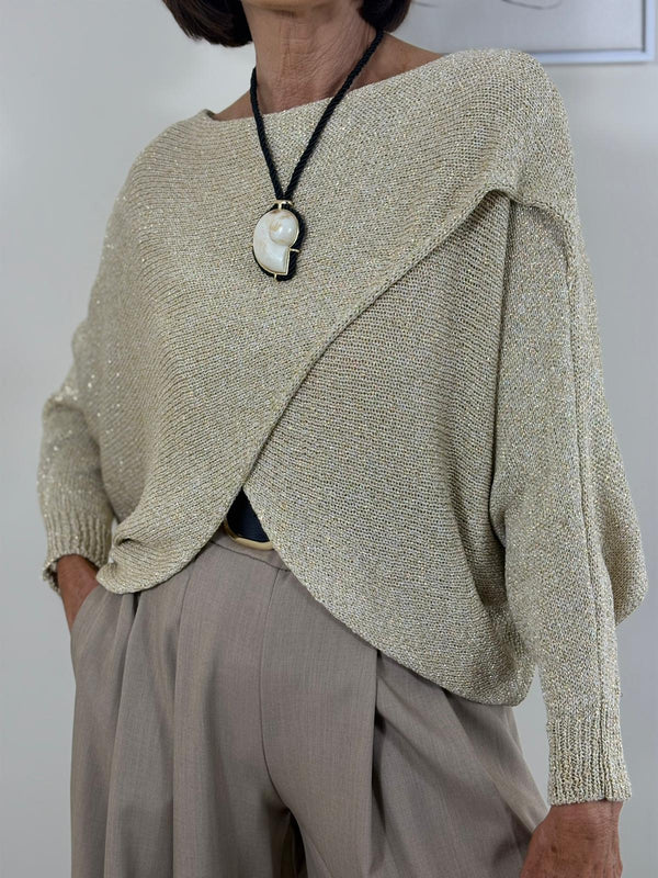 Albi Cross knitwear in gold