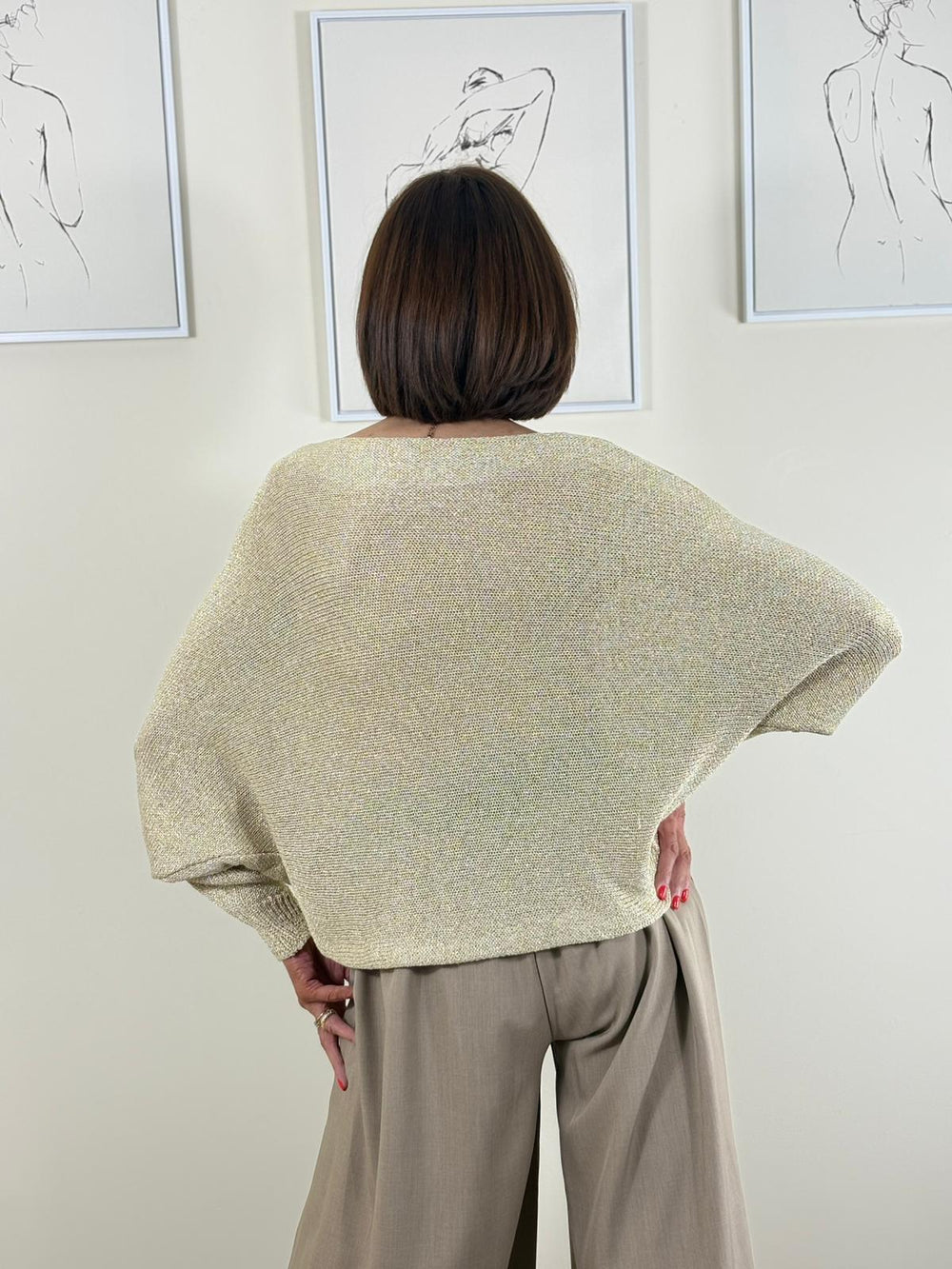 Albi Cross knitwear in gold