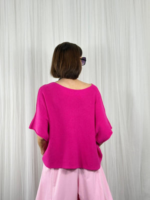 Saliyan knitwear in cerise pink