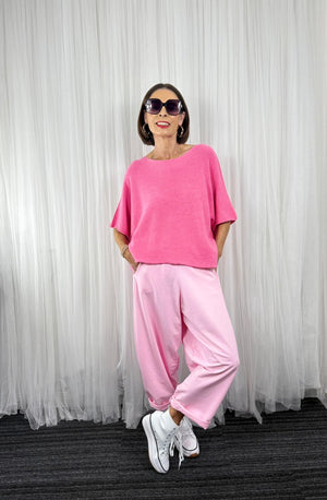 Saliyan knitwear in bubblegum pink
