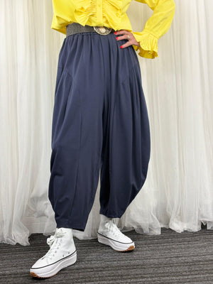 Felicity cocoon trousers in Navy