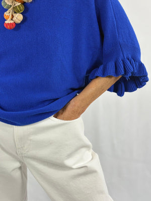 Zodiac knitwear in royal blue