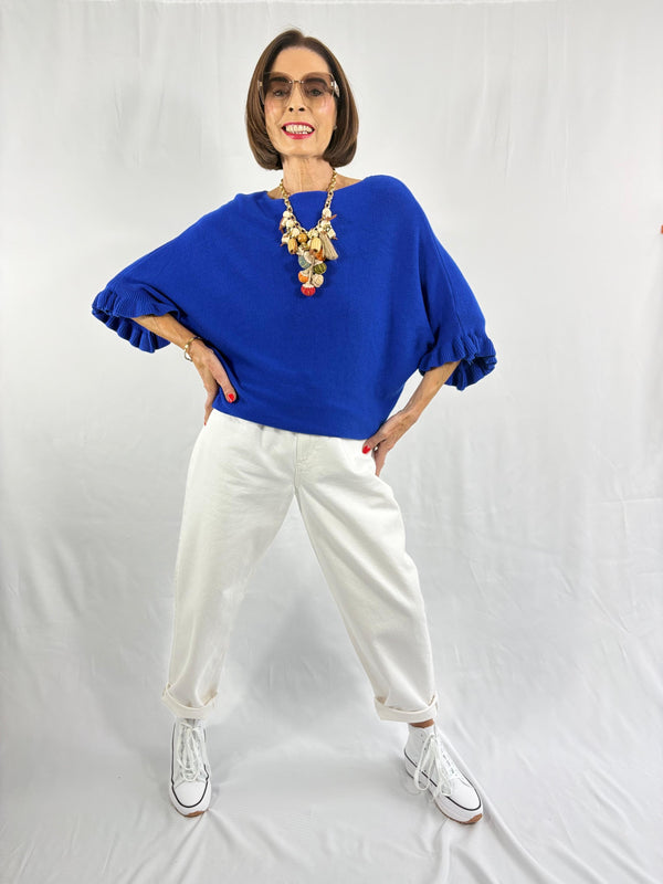 Zodiac knitwear in royal blue