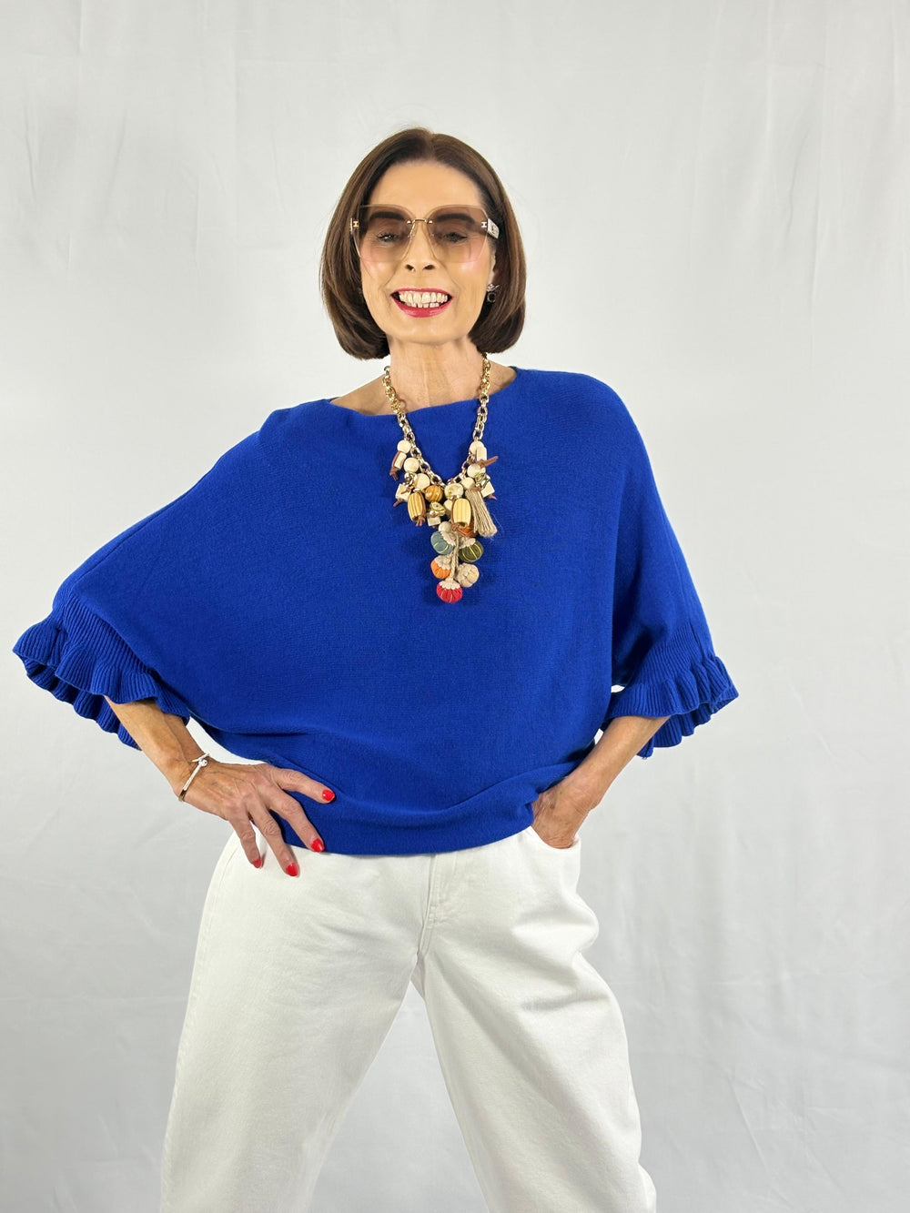 Zodiac knitwear in royal blue