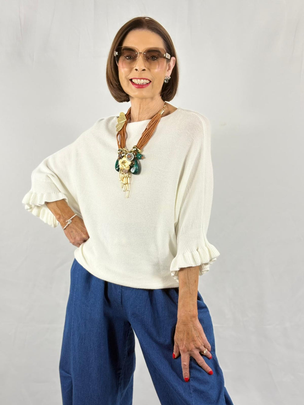 Zodiac knitwear in ecru