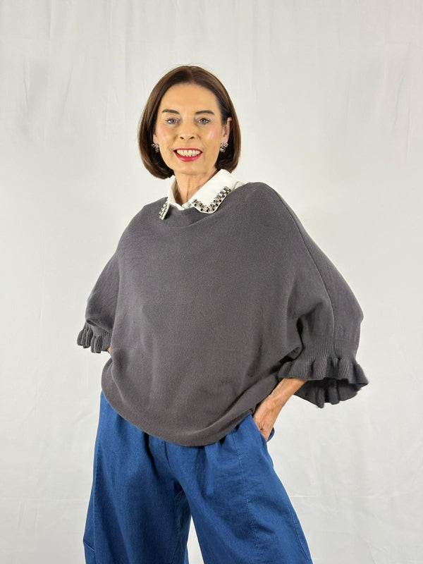 Zodiac knitwear in silver grey