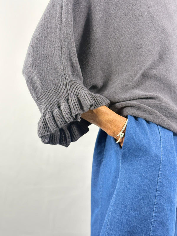 Zodiac knitwear in silver grey