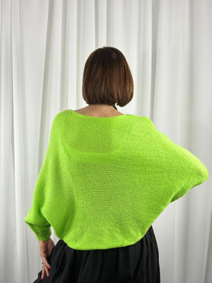 Enzo crossover knitwear in lime