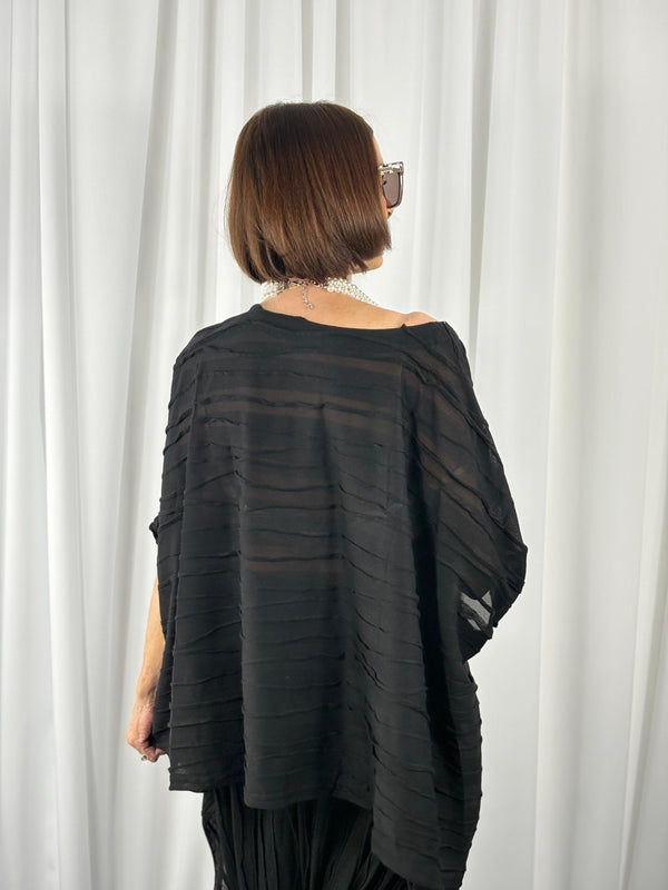 Toni quirky co-ord suit in black