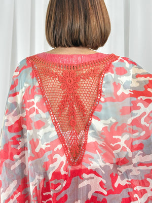 Georgia waterfall top in red