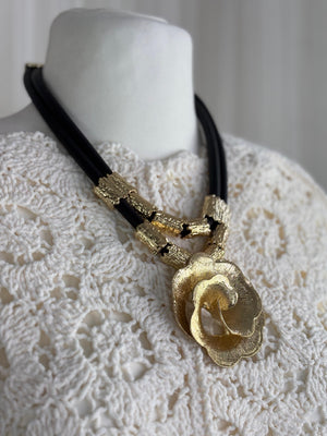 Gold Rose necklace in Jewellery