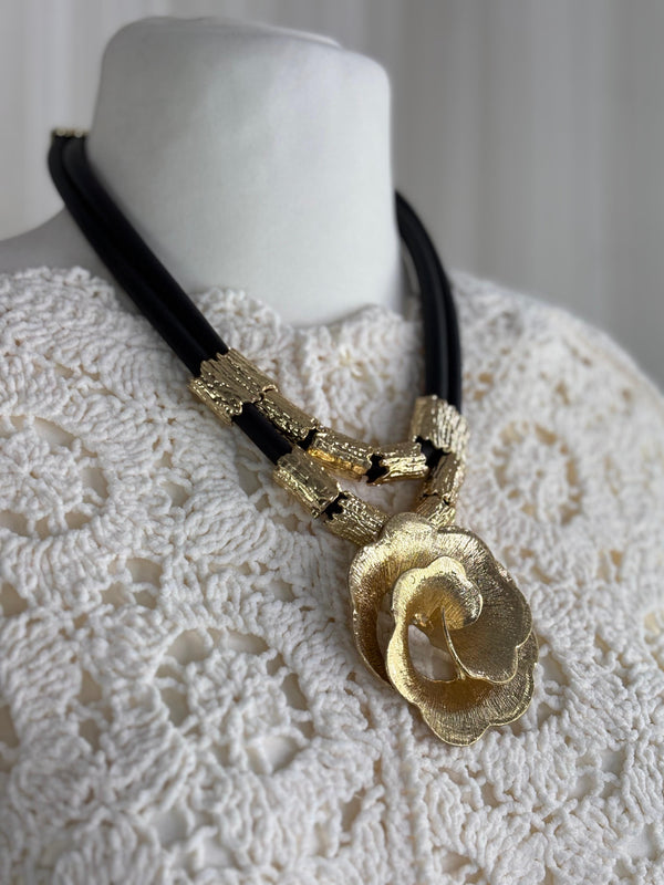 Gold Rose necklace in Jewellery