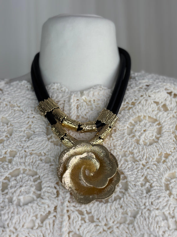 Gold Rose necklace in Jewellery