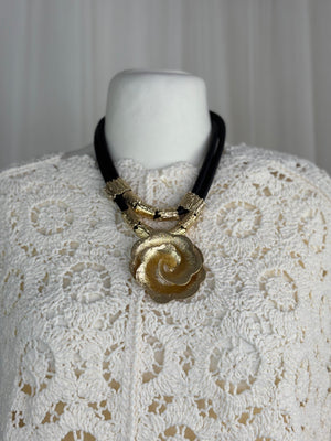 Gold Rose necklace in Jewellery