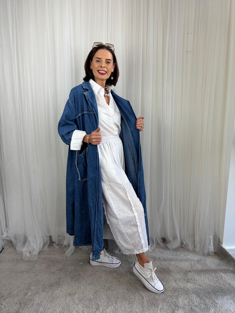 Denim Trench Jacket