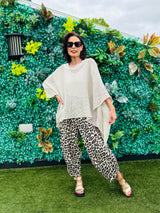 Madina Waterfall top in Beige