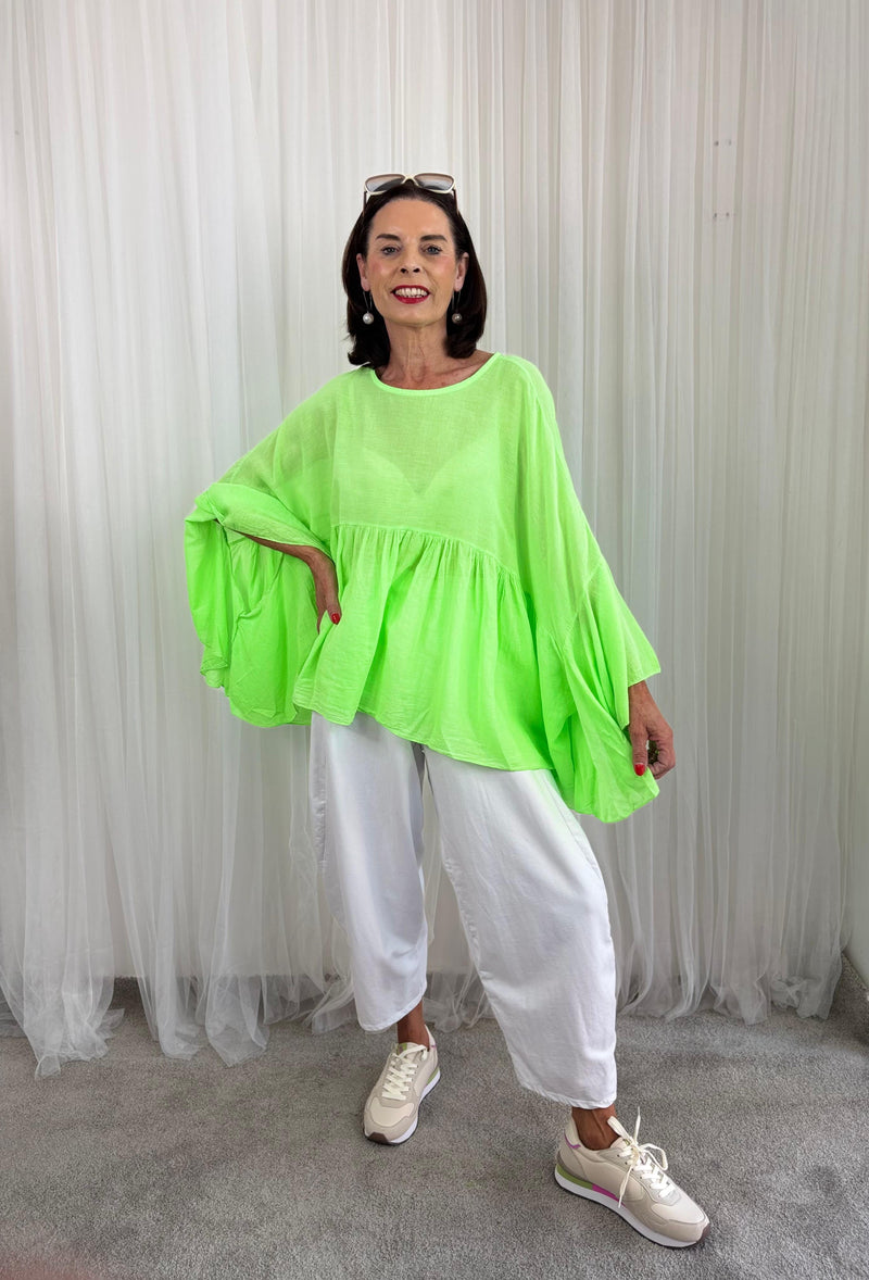 Paulo Top in Apple Green