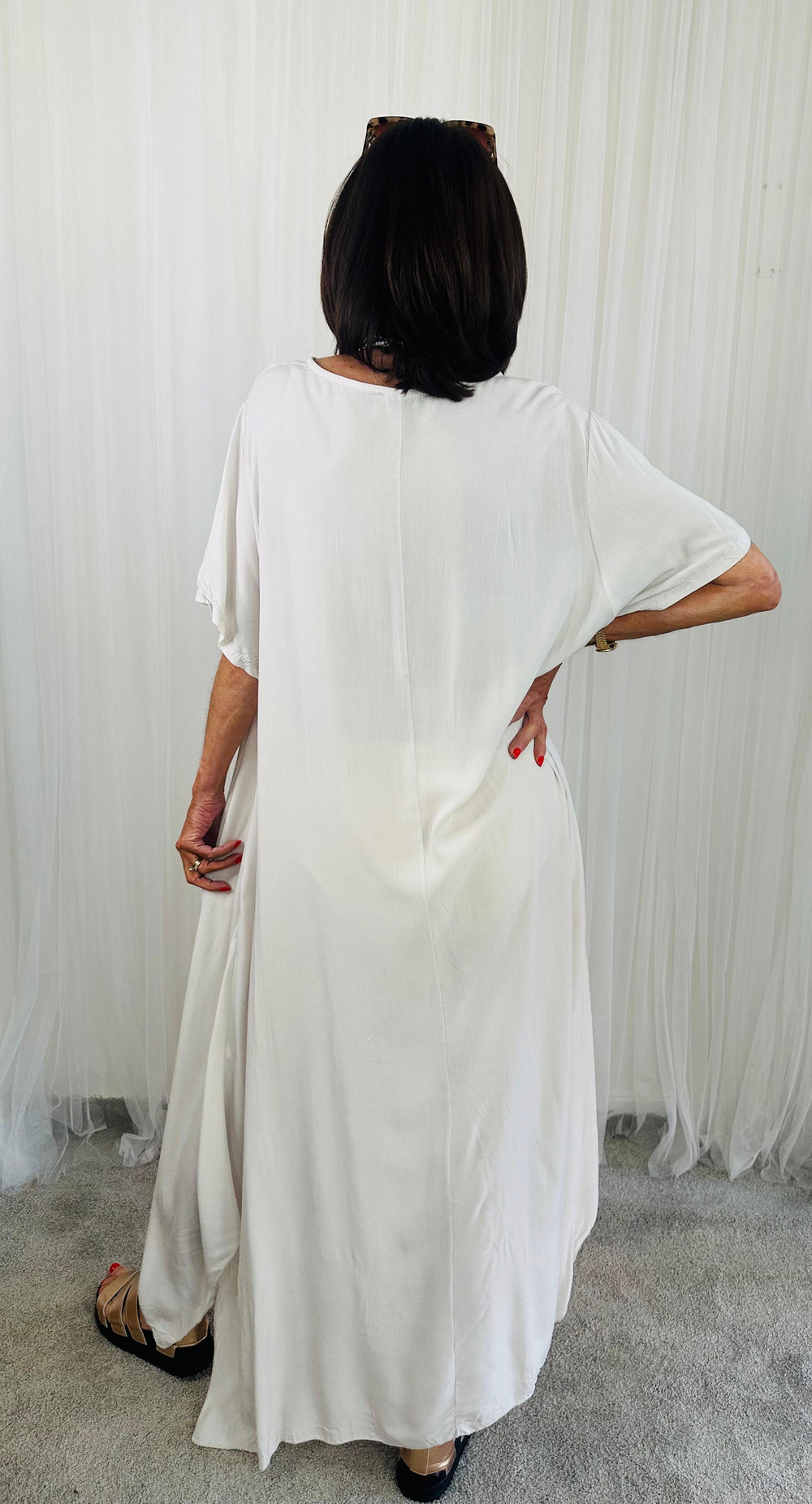 Maliya Dress in Beige