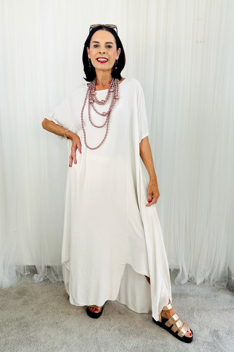 Maliya Dress in Beige