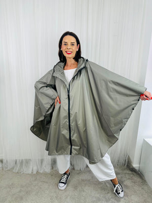 Mackintosh Poncho jacket in Mocha