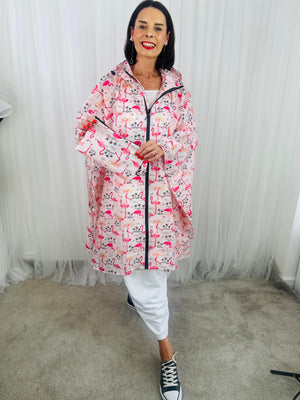 Mackintosh Poncho jacket in Flamingo