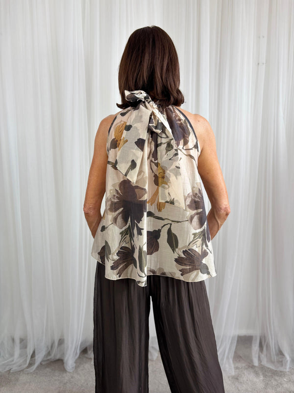 Whisper Ruffle top in multi