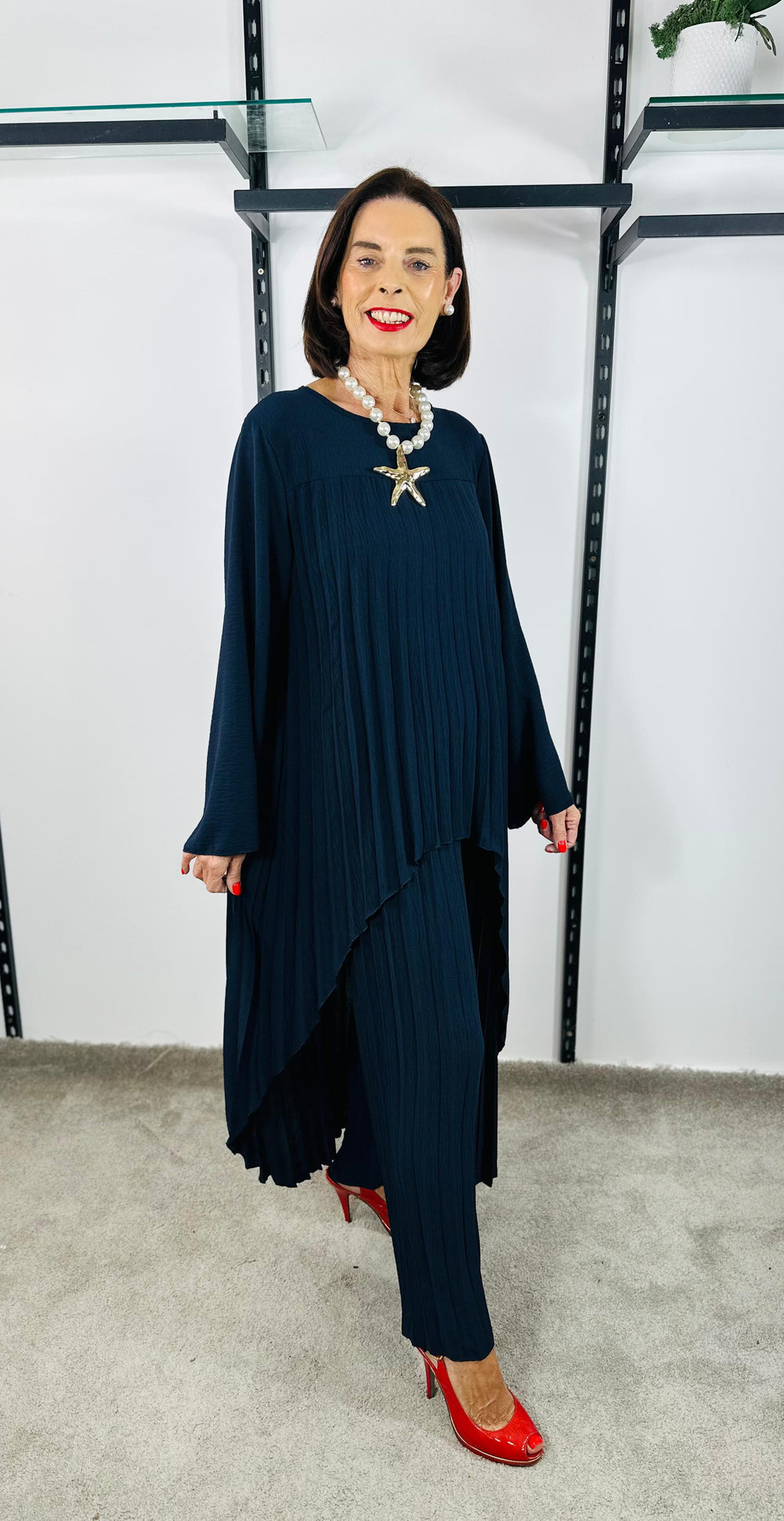 Federica full sleeves co-ord suit in navy
