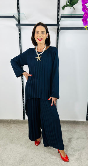Federica full sleeves co-ord suit in navy