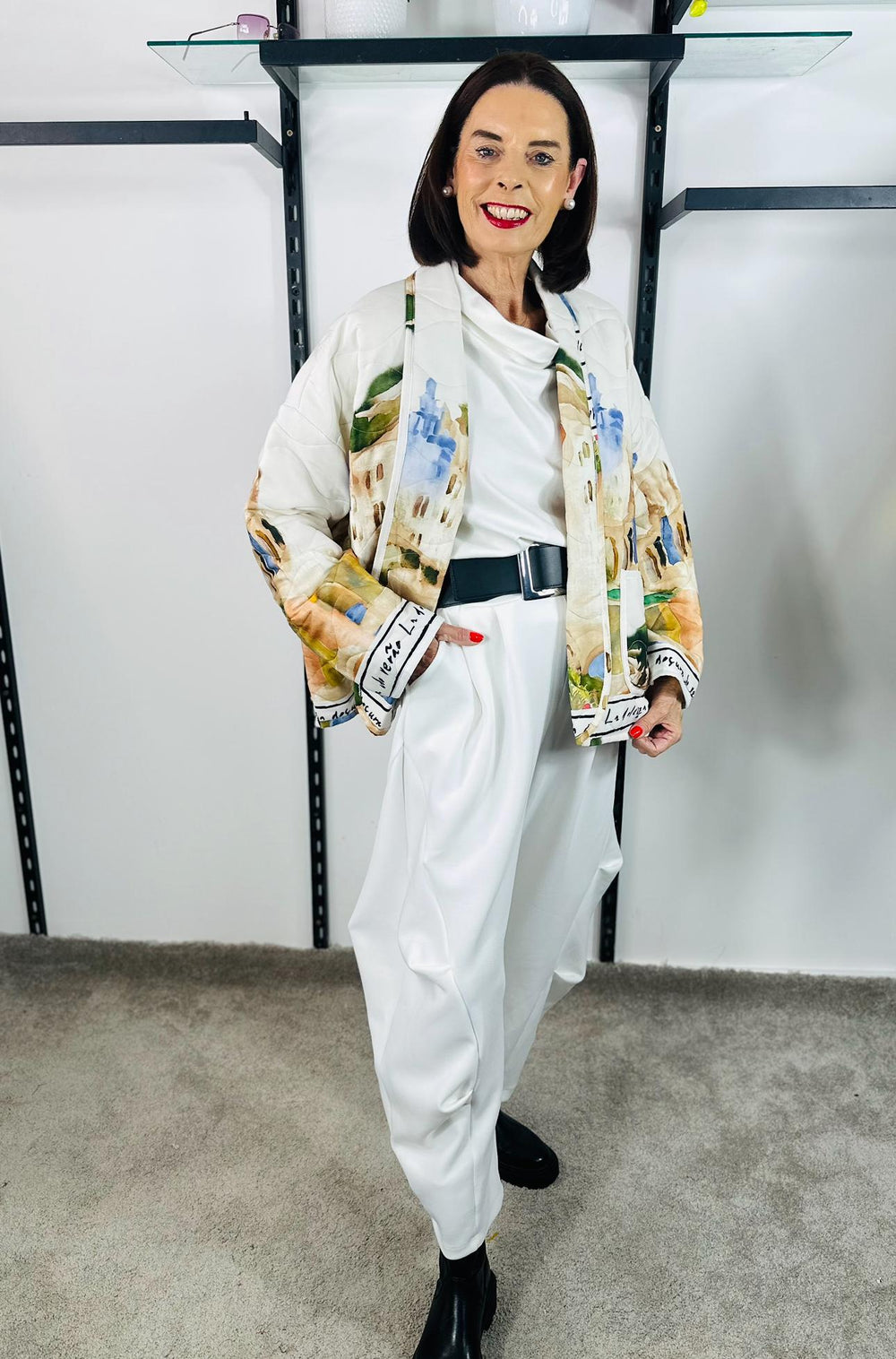 Gabriella Jacket in acru without Hood -
