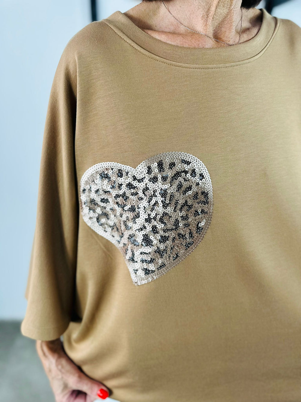 Heart to heart top in camel PRE ORDER 27TH AUGUST DELEVERY