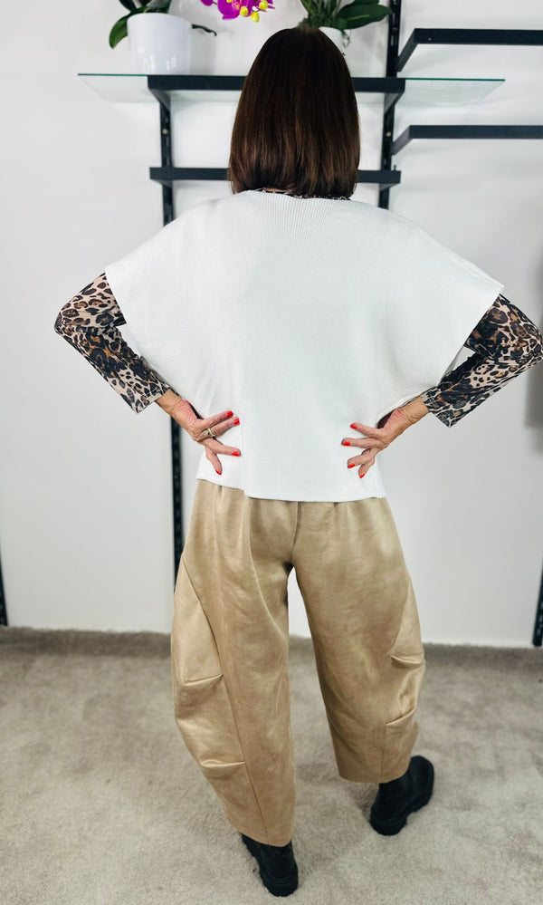 Oslo Tank top Cardigan in ecru
