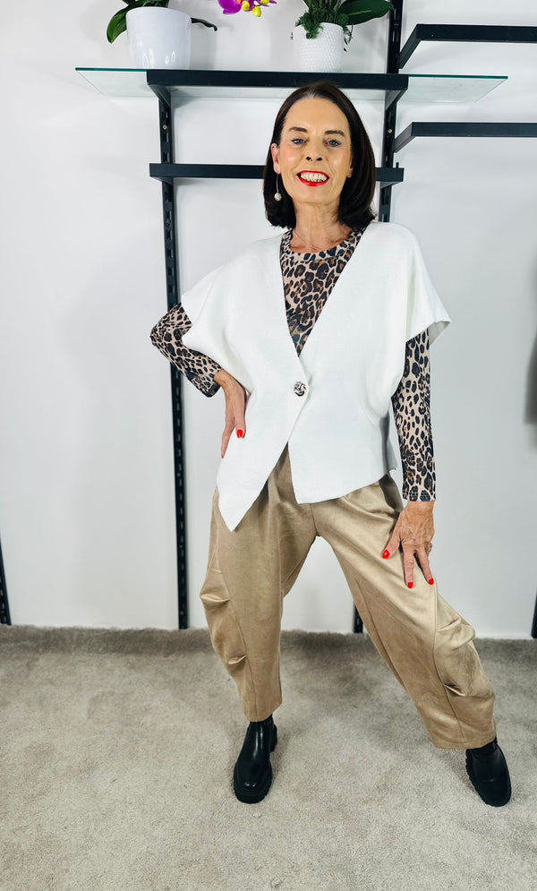Lisbon Cocoon Trousers in beige