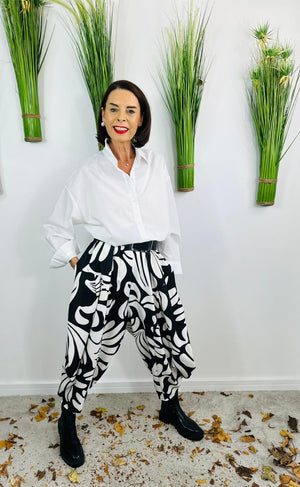 Monochrome Cocoon Trousers