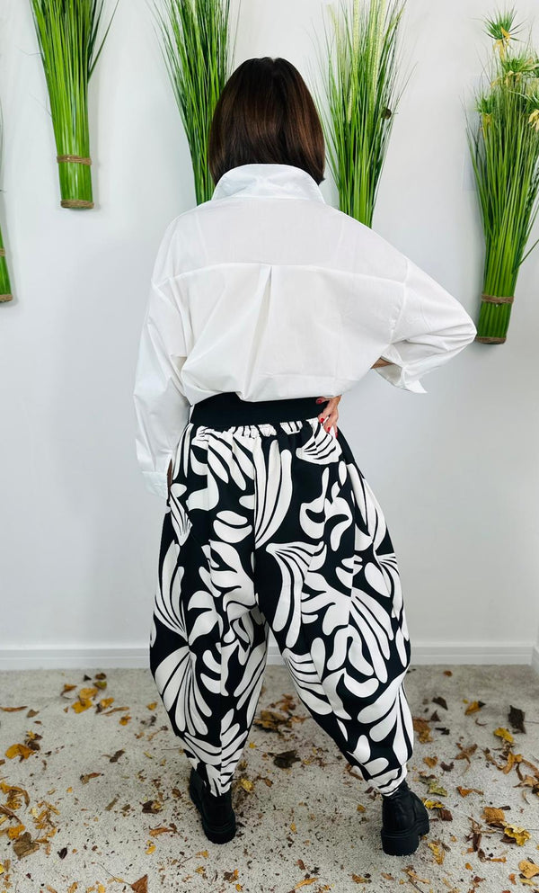 Monochrome Cocoon Trousers