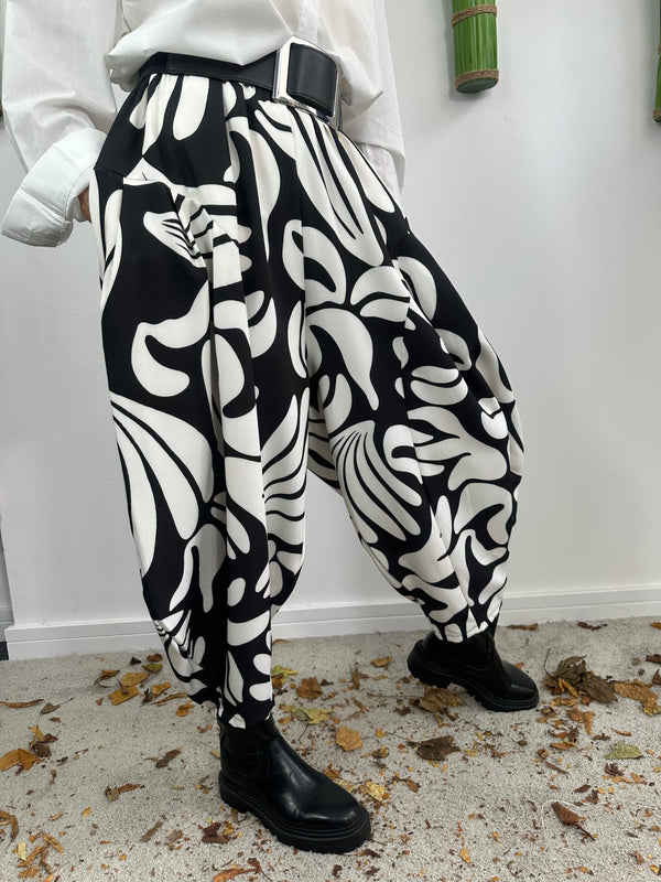 Monochrome Cocoon Trousers